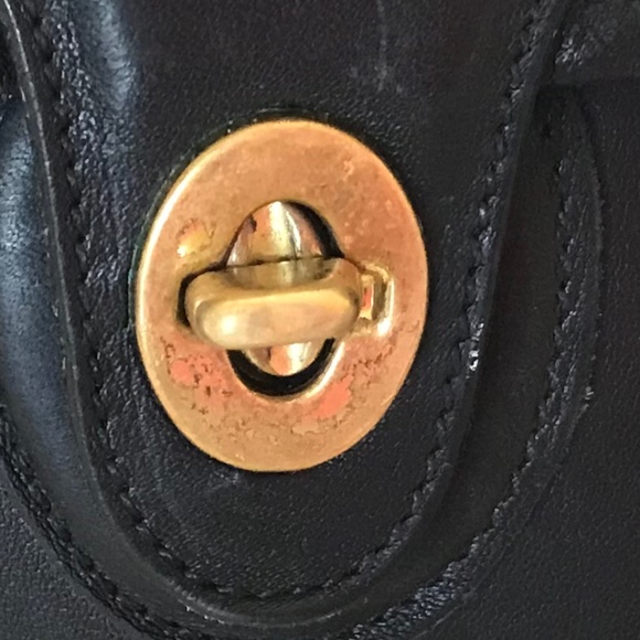 VINTAGE COACH BLACK WILLIS BAG - Picture 3 of 16